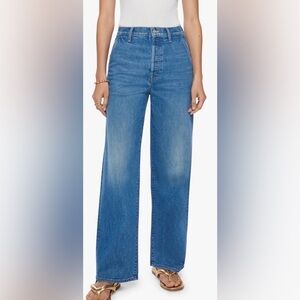 MOTHER Superior High Waisted Spinner Prep Skimp Flash Back Blue Size 33